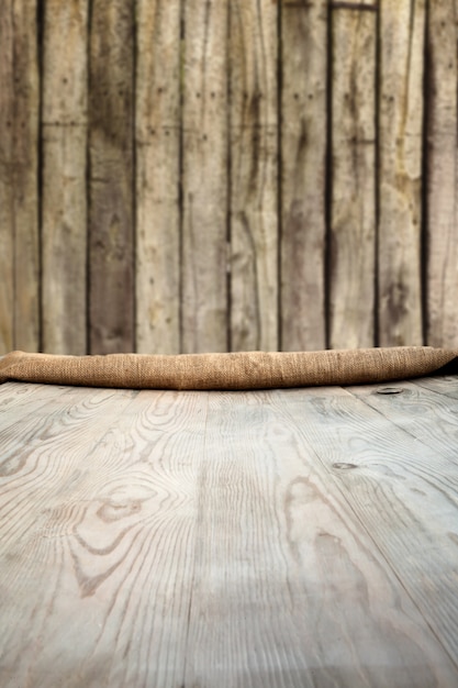 Mesa de madera con fondo