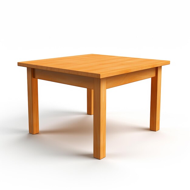 una mesa de madera con una forma cuadrada en ella