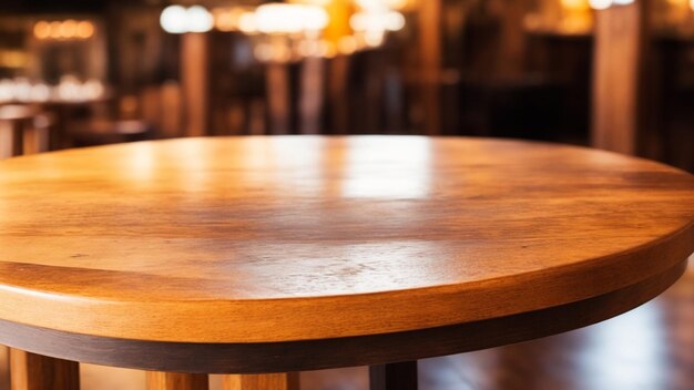 Foto mesa de madera en pub