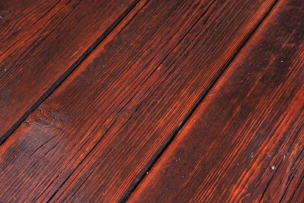 Mesa de madera roja recién pintada Fondo de madera mucho espacio para escribir Espacio abierto Caoba