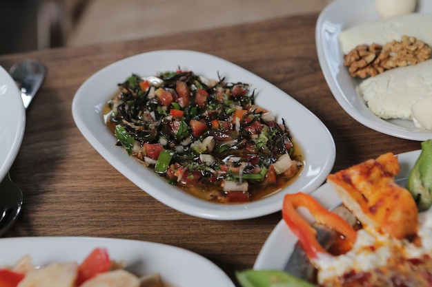 Mesa meze de cena tradicional turca y griega