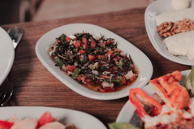 Mesa meze de cena tradicional turca y griega