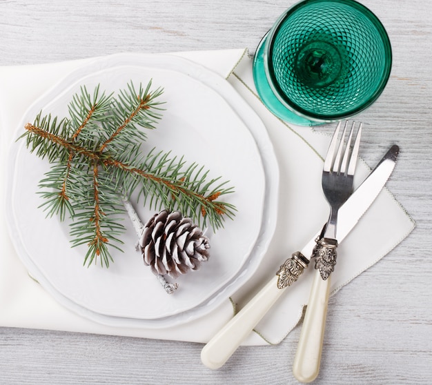 Mesa de navidad y año nuevo