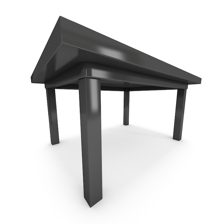 Foto mesa negra modelo 3d