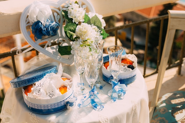 Mesa para cerimônia de casamento em montenegro