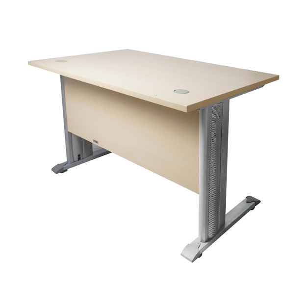 Mesa Perna de Metal para Trabalho em Fundo Branco