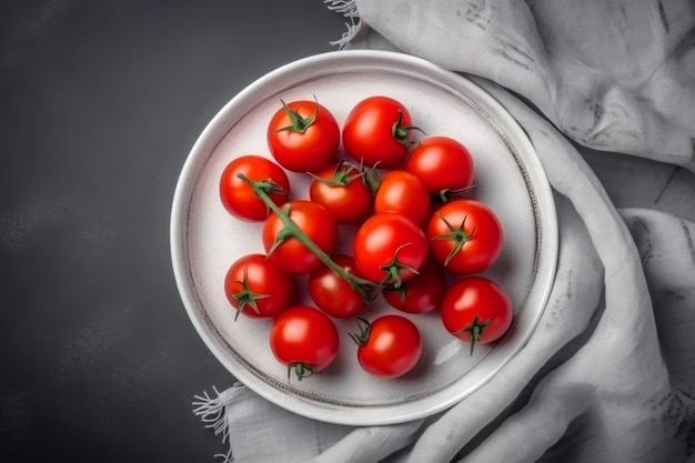 Mesa de plato de tomates Cosecha de cocina Generar Ai