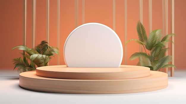 una mesa redonda con una planta en ella y una planta en la mesa.