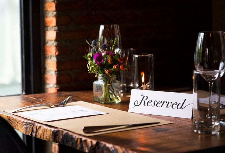 Foto mesa reservada em um restaurnnat