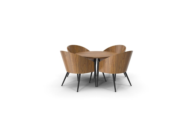 Mesa y silla de comedor modernas
