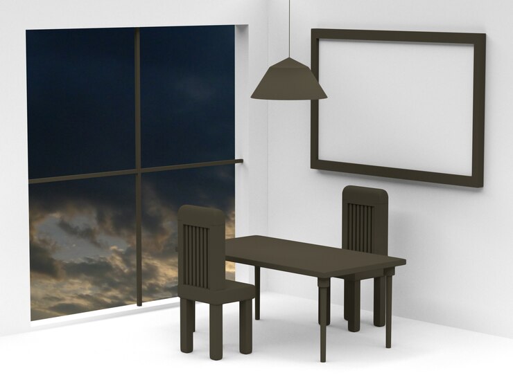 Foto mesa y silla en habitación