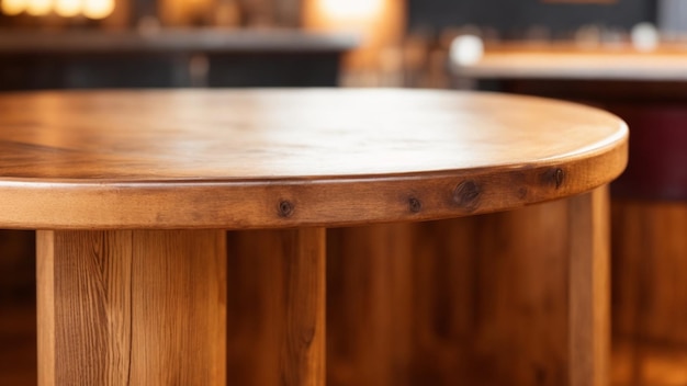 mesa vacía con fondo de pub