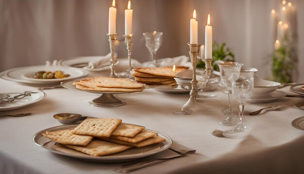 una mesa con una vela que tiene una vela en ella