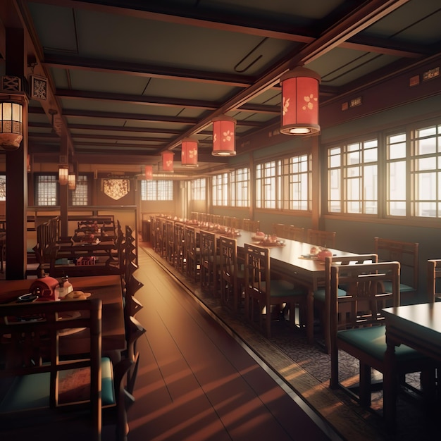 Foto mesas de restaurantes japoneses