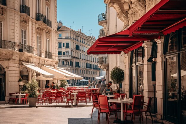 Las mesas vacías de los restaurantes callejeros contrastan con las animadas trattorias al aire libre