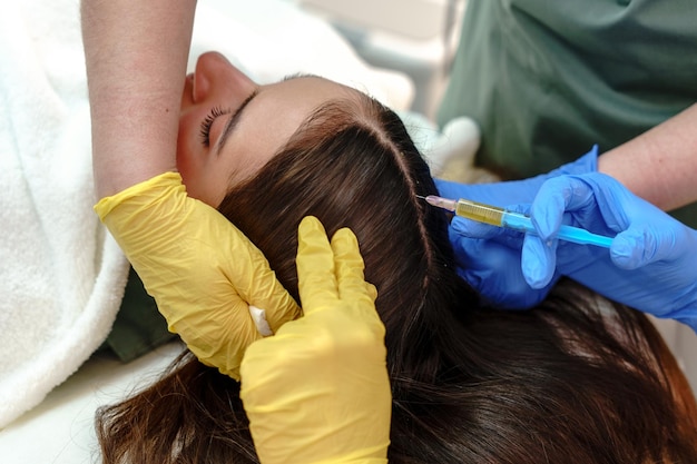 Mesoterapia Inyección de crecimiento del cabello por profesionales del cuidado de la piel