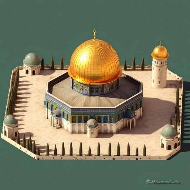 Foto mesquita al-aqsa nos territórios palestinos