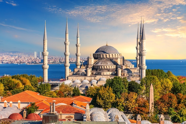 Mesquita Azul de Istambul, famoso local de visita, na Turquia.