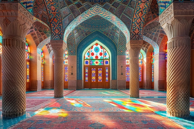 Foto mesquita com arquitetura iraniana