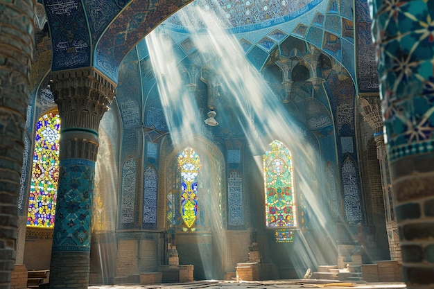 Foto mesquita com arquitetura iraniana