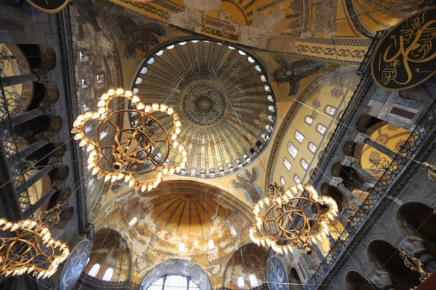 Foto mesquita de hagia sophia na cidade de istambul turquia