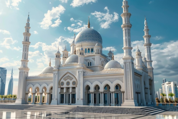 Mesquita de Sharjah A maior das Emirados Árabes Unidos Destino turístico popular