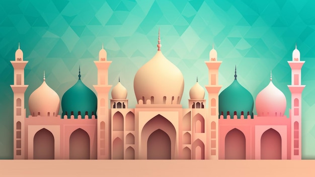 Mesquita Islâmica Eid al Adha a Festa do Sacrifício Generativa AI