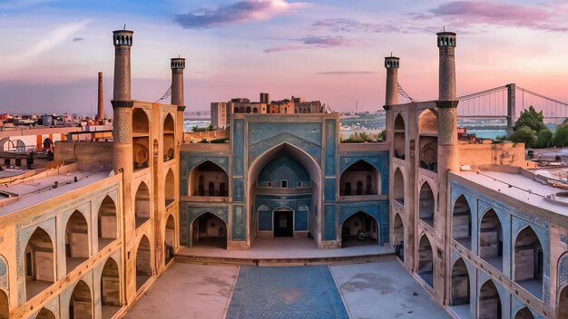 Foto mesquita jameh em isfahan, irã