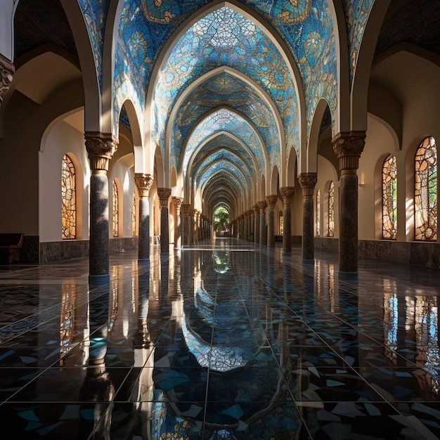 Mesquita Majestade Mosaico Mesquita Islâmica Foto