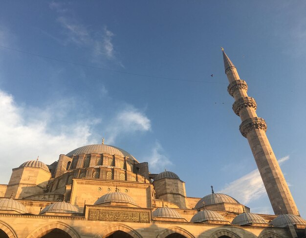 Foto mesquita suleymaniye istanbul peru ao pôr do sol minarete e cúpula