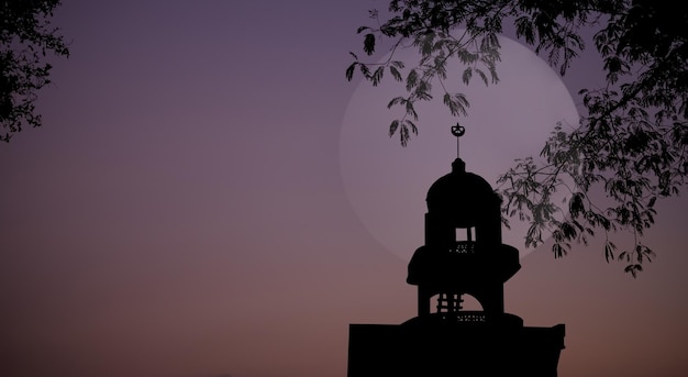 Mesquitas cúpula lua crescente e estrela no fundo rosa roxo ano novo muharram ásia muçulmano religiosoramadan kareem eid aifitrmuharram de ano novoislâmico árabe sagrado mubarak deus símbolosespaço livre
