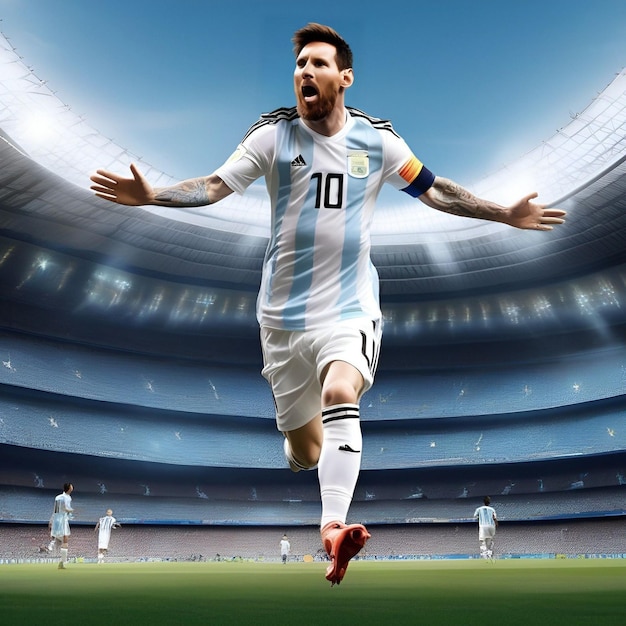 Foto messi super estrela do futebol argentino