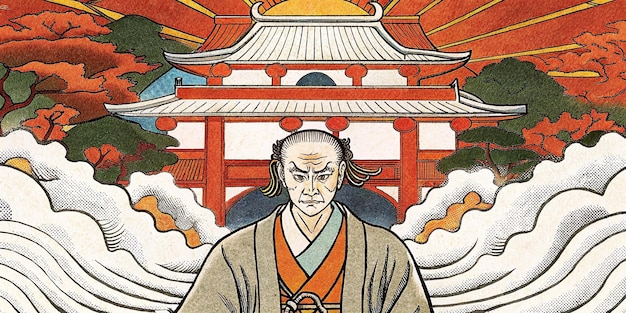 Mestre Zen ao nascer do sol
