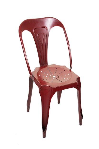 Metall-Burgunder-Stuhl im industriellen Loft-Stil, modischer Vintage- und moderner Look