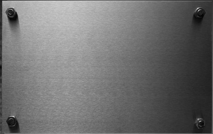 Foto metall textur platte mit schrauben