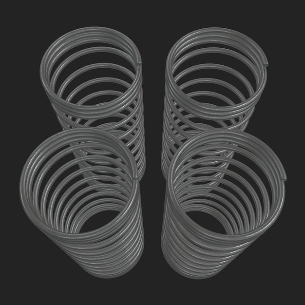 Metallfeder 3d