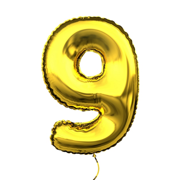 Metallic Golden Letter Balloon Ziffer Ziffer Nummer