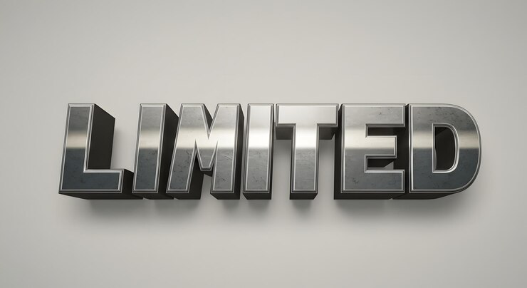 Foto metallic limited una cautivadora representación en 3d de la restricción y la exclusividad