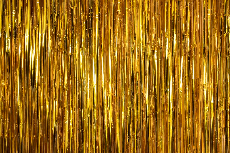 Metallische Goldfolie Tinsel Fringe Dekoration Vorhang Geburtstag Hochzeit Weihnachten Neujahrsfeier