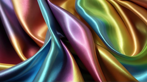 Metallische Textur Satingewebe farbenfrohe