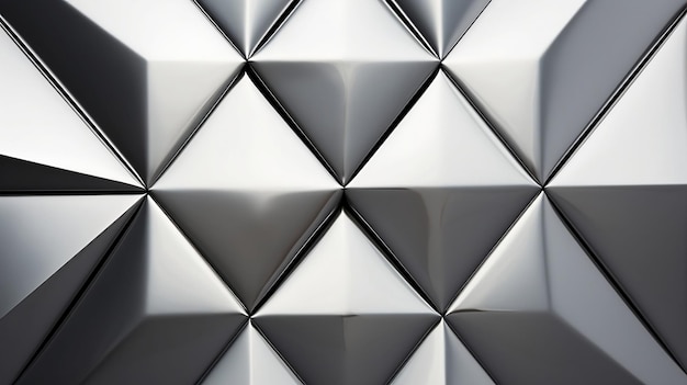 Metallischer dreieckiger silberner Hintergrund schimmernde silberne Dreiecke