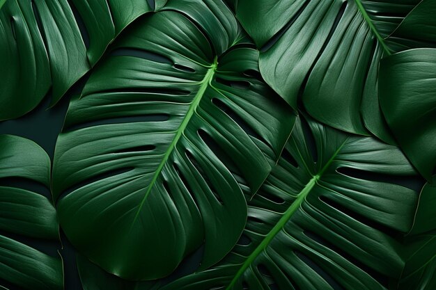 Metallischer Monstera-Blatt-Hintergrund