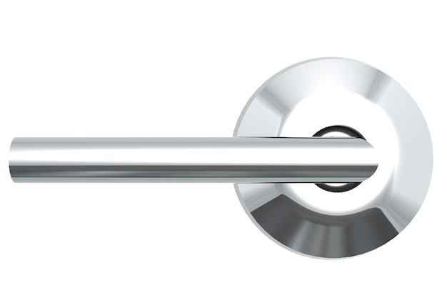 Metallischer Türgriff isoliert