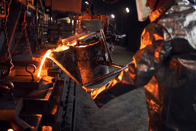 Foto metalurgia y producción de acero.