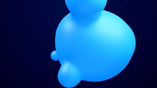 Metaverse d abstrakter Hintergrund mit Tropfen blauer Metabolball geschmolzenes Wachs verschmelzen Fliegen Tropfen flüssige Bio