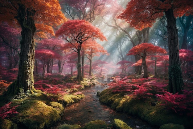 Metaverse Fantasy Forest Enchanted Virtual Woodland