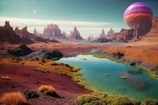 Metaverso Alien Planet Paisaje Extraterrestre