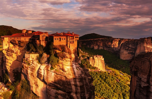 Meteora-Klöster in Griechenland. Instagram-Filter.