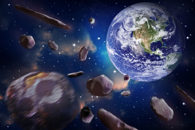 Meteorit schlägt auf die Erde ein