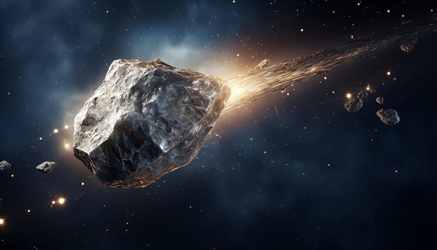 meteorito plateado en el espacio photogprahy